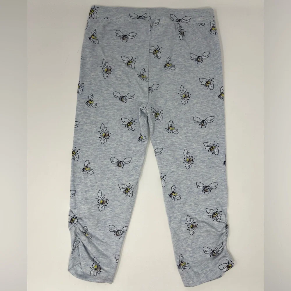GAP: Honey Bumble Bee Print Shirred Crop Leggings, 4T